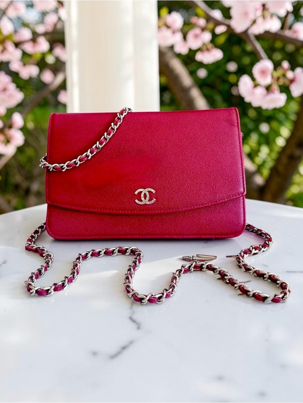 Chanel Caviar Wallet on Chain